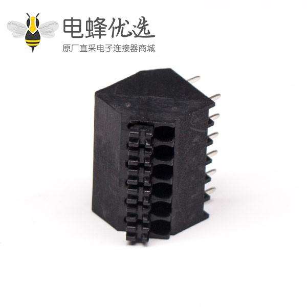 弹簧式接线端子排12芯按压直式黑色接PCB板