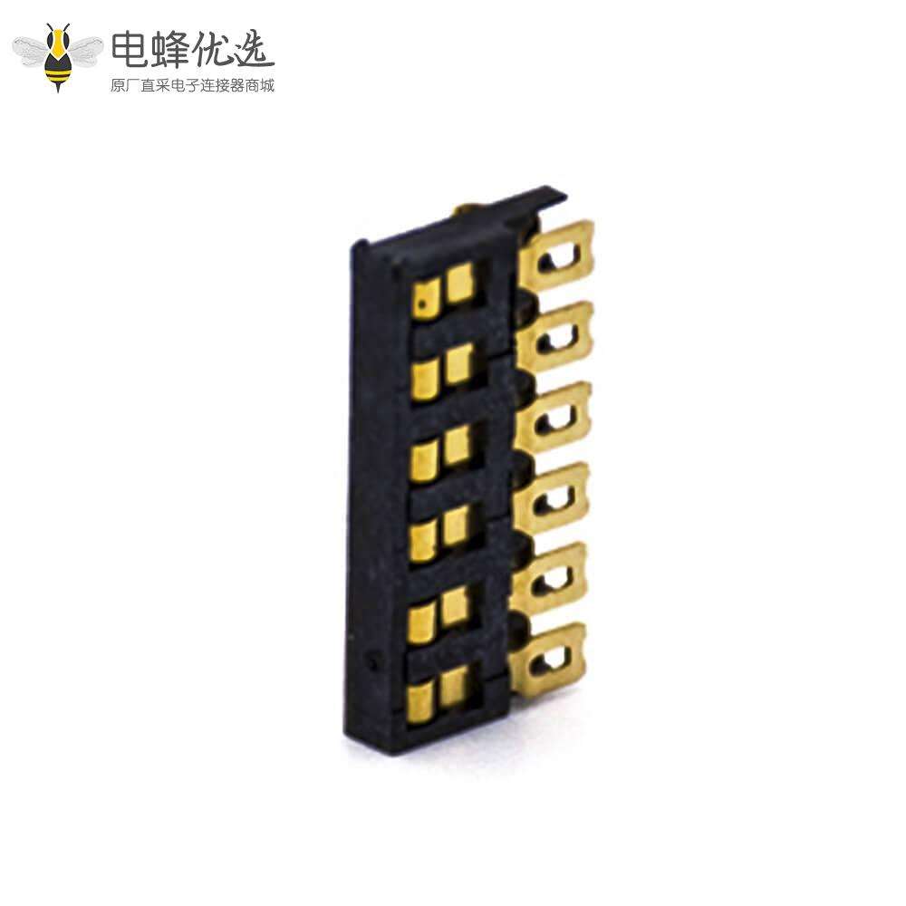 环保电池座间距2.0PH塑高1.7H接PCB板镀金弹片式贴板