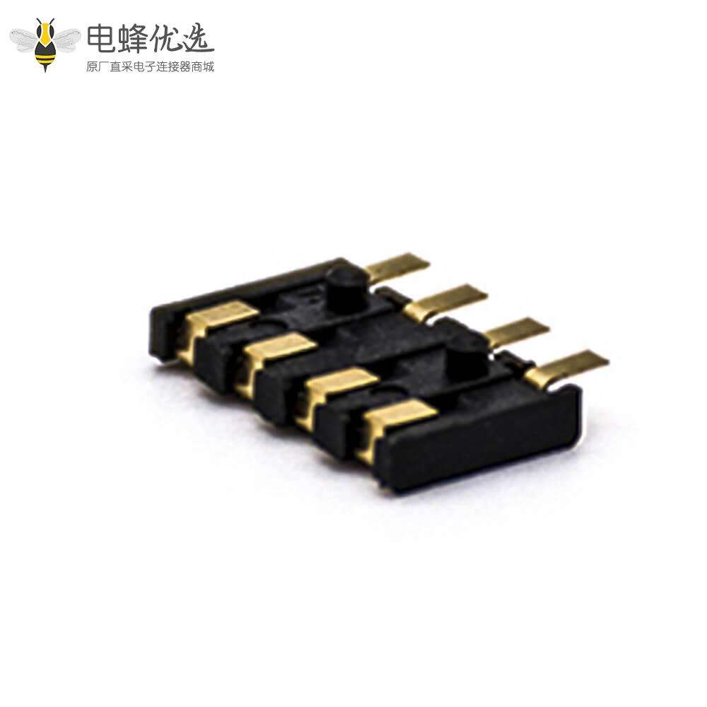 连接器电池座4芯接PCB板间距2.5MM电池接触片