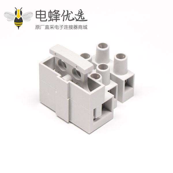 灰色接线端子2×3孔焊接式端子连接器