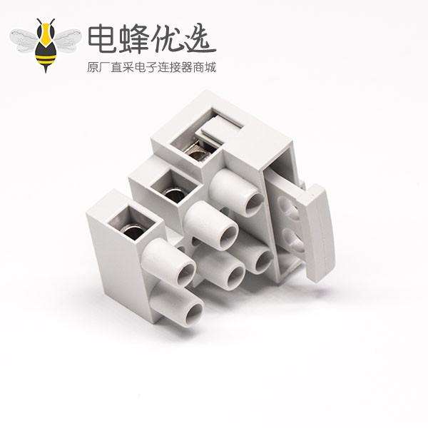 灰色接线端子2×3孔焊接式端子连接器