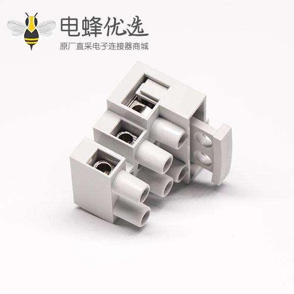 灰色接线端子2×3孔焊接式端子连接器