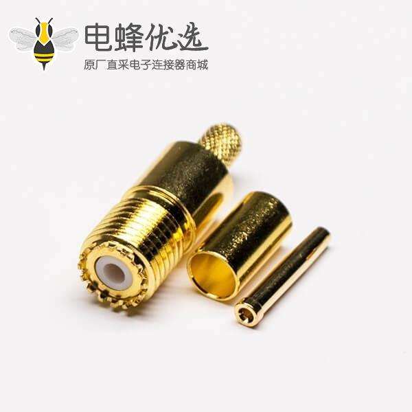 Mini UHF连接器插座RF连接器压接接线接RG58