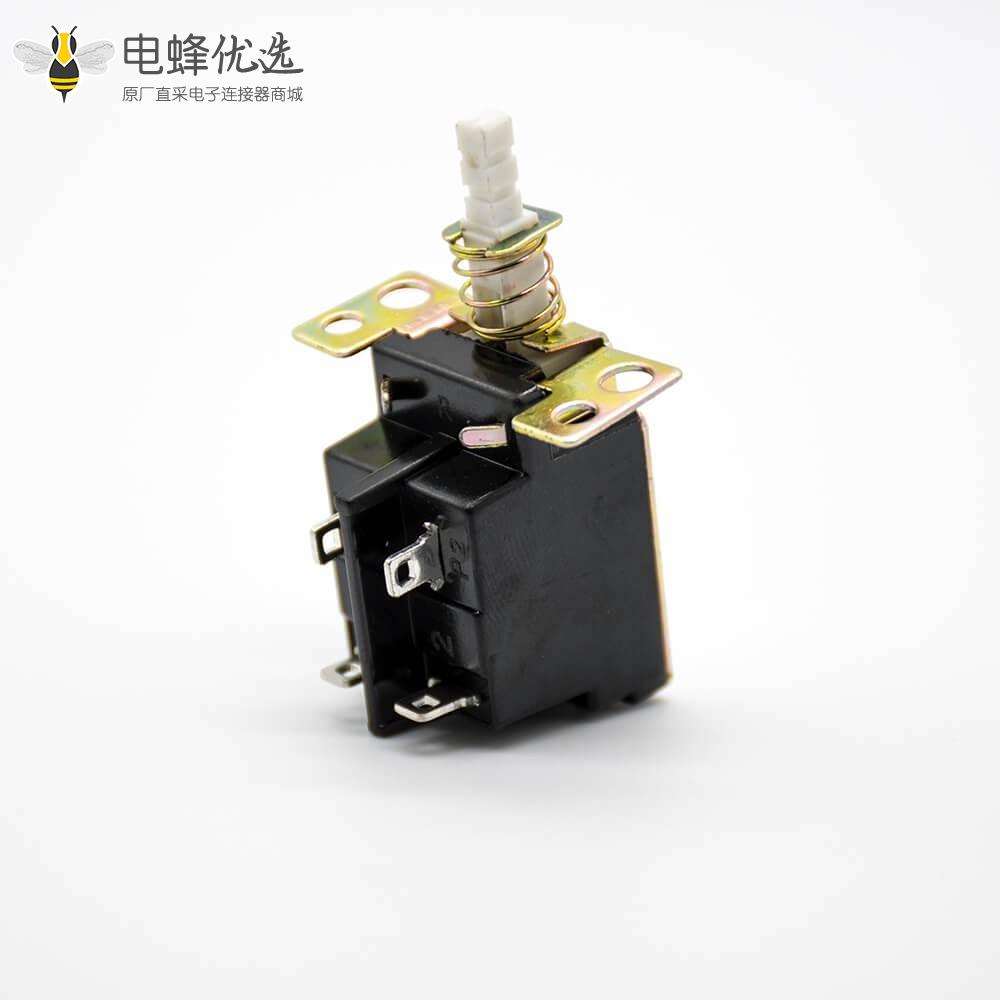 双电源开关KDC-A04双刀双掷4孔4脚90度弯插250V-5A中心孔距25mm