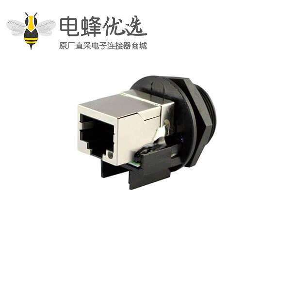 防水的RJ45面板安装连接器母头插座IP67