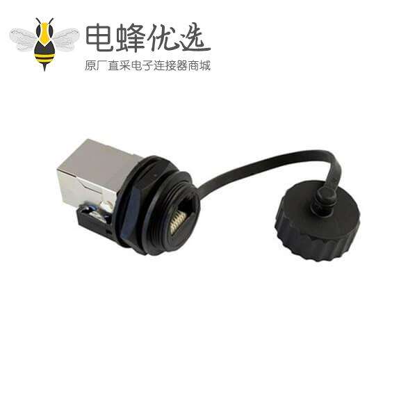 防水的RJ45面板安装连接器母头插座IP67