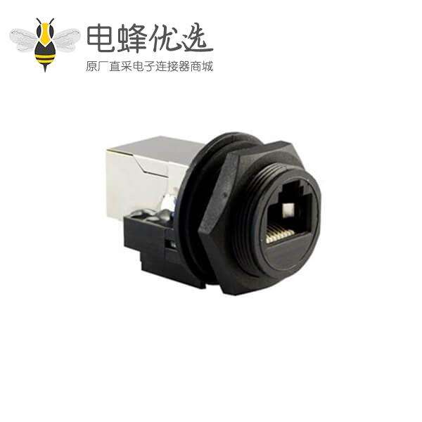 防水的RJ45面板安装连接器母头插座IP67