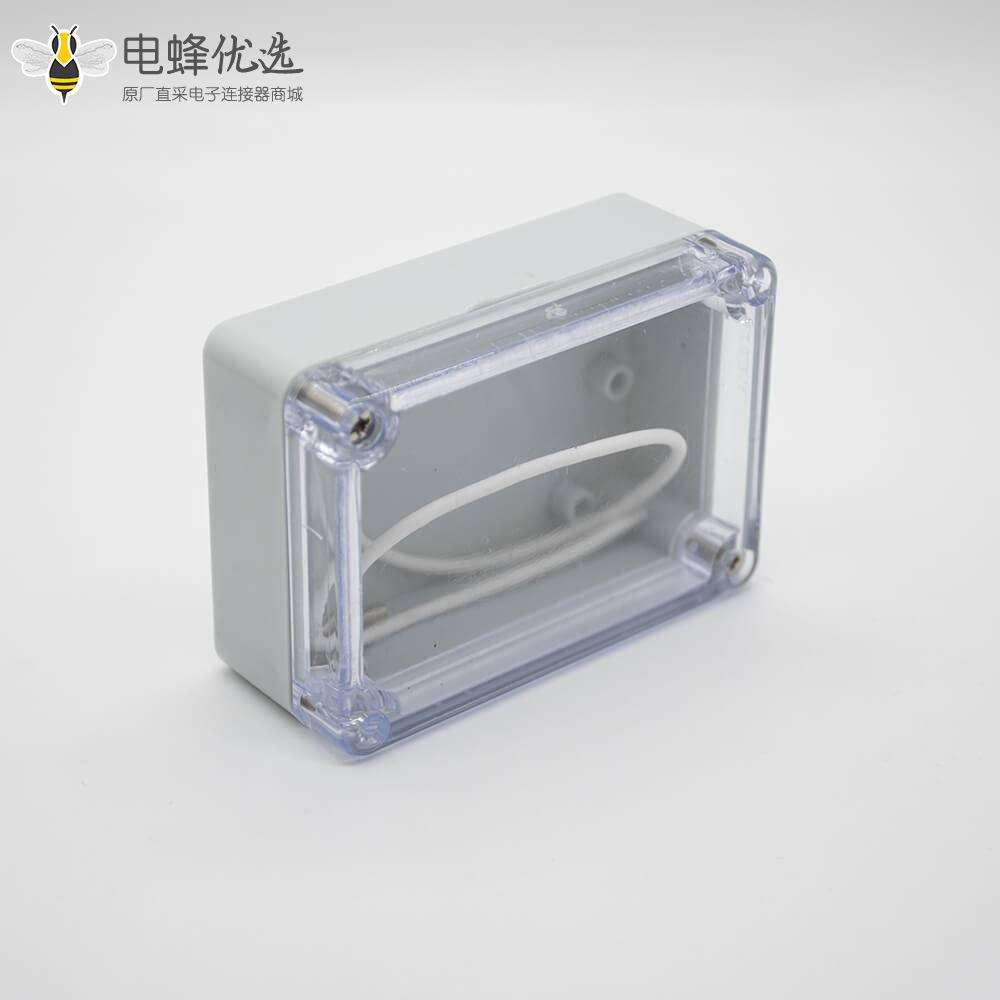 透明盖防水接线盒矩形58×83×33螺丝固定壳体ABS塑料