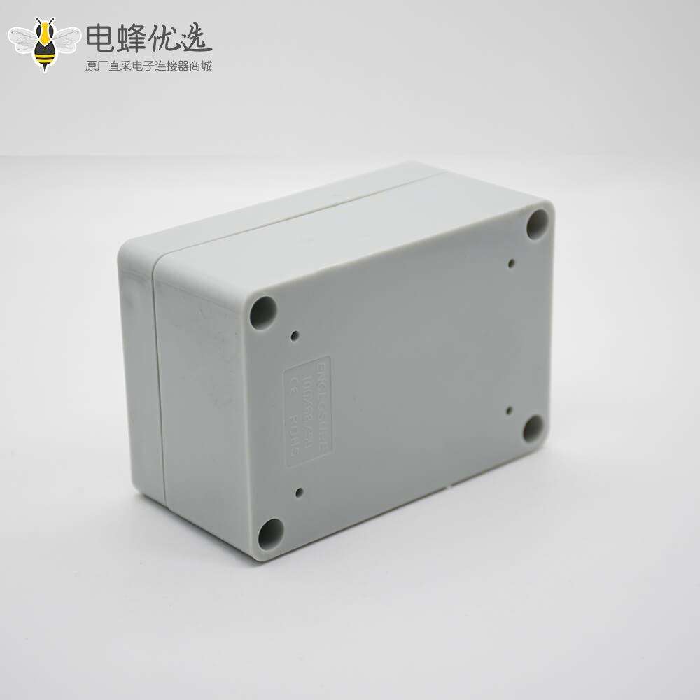 密封防水接线盒100×68×50螺丝固定6孔ABS塑料外壳