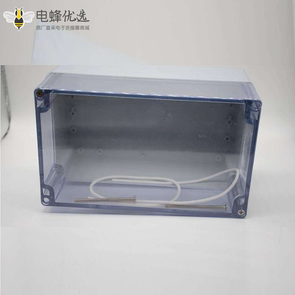 户外电源密封防水盒ABS塑料外壳120×200×113透明盖螺丝固定