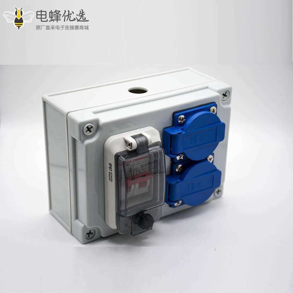 双位插座防水盒定制化ABS塑料优质断路器螺丝固定防水插座箱