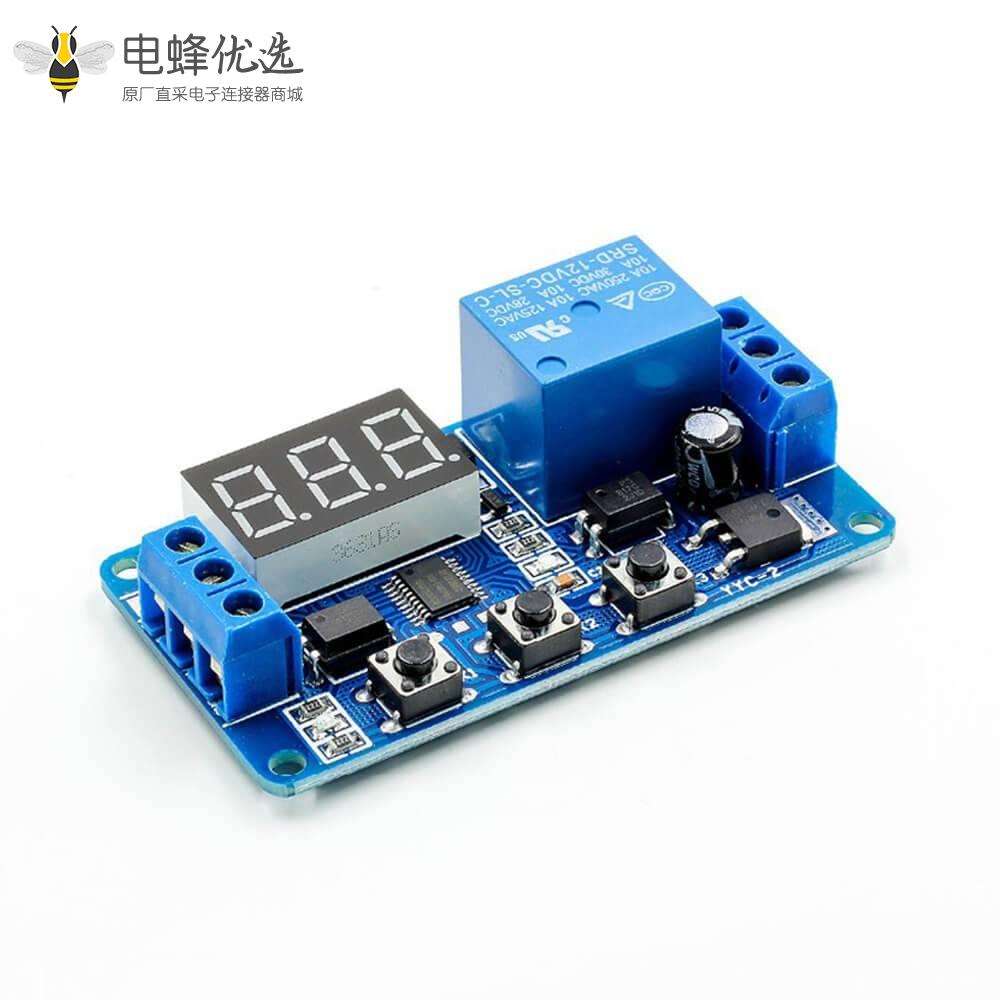 延时继电器模块 5V/12V延迟计时器倒计时延时通断外部触发开关