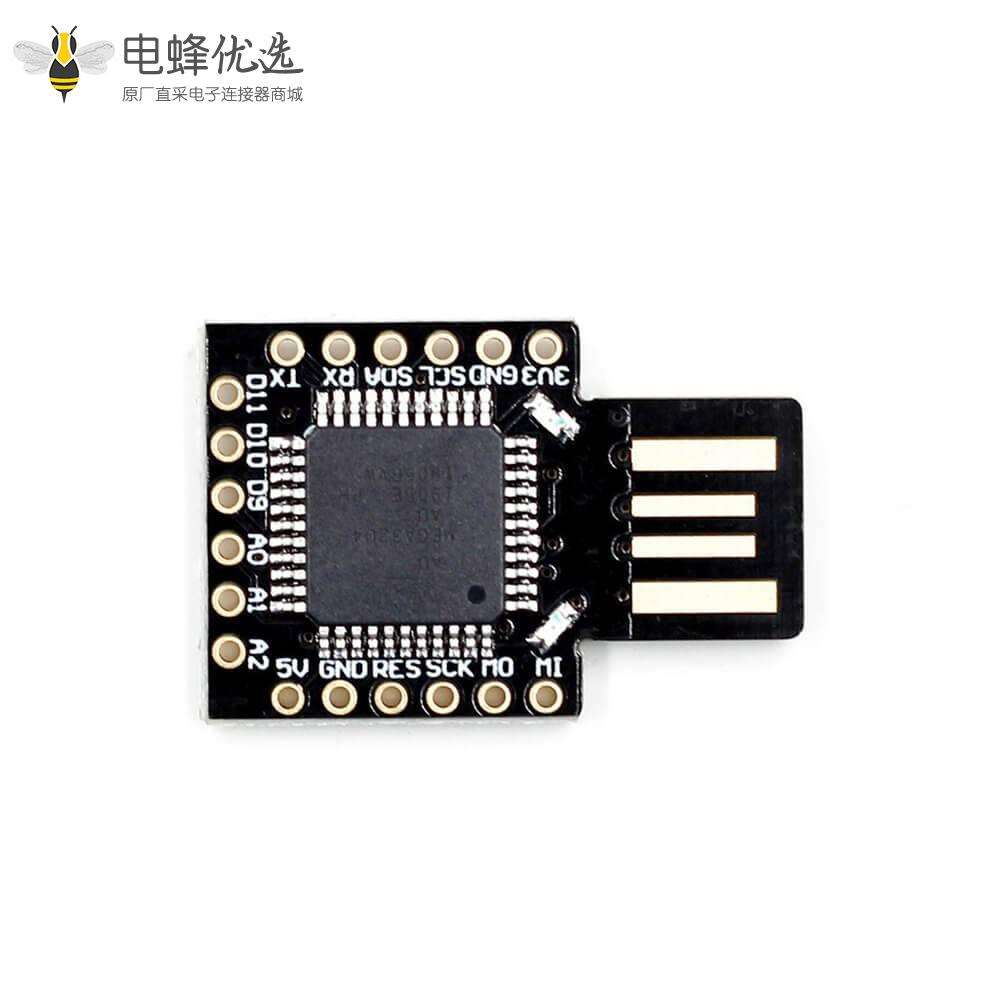 电脑USB扩展板ATMEGA32U4 虚拟键盘模块Badusb DM MICRO板黑色