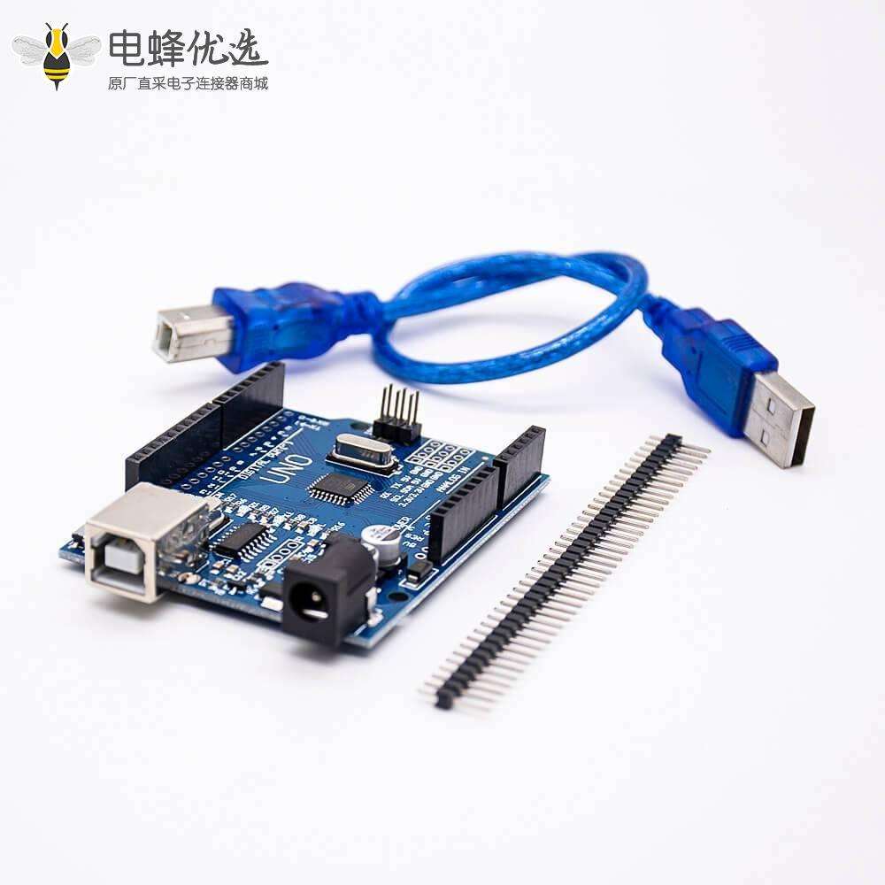 ArDuino UNO R3开发板带USB线PCB安装行家改进版本