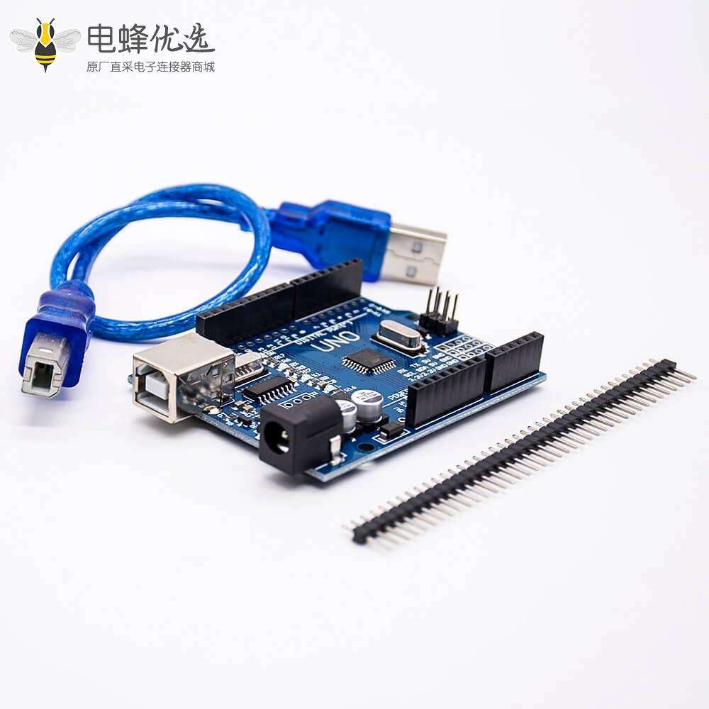 ArDuino UNO R3开发板带USB线PCB安装行家改进版本