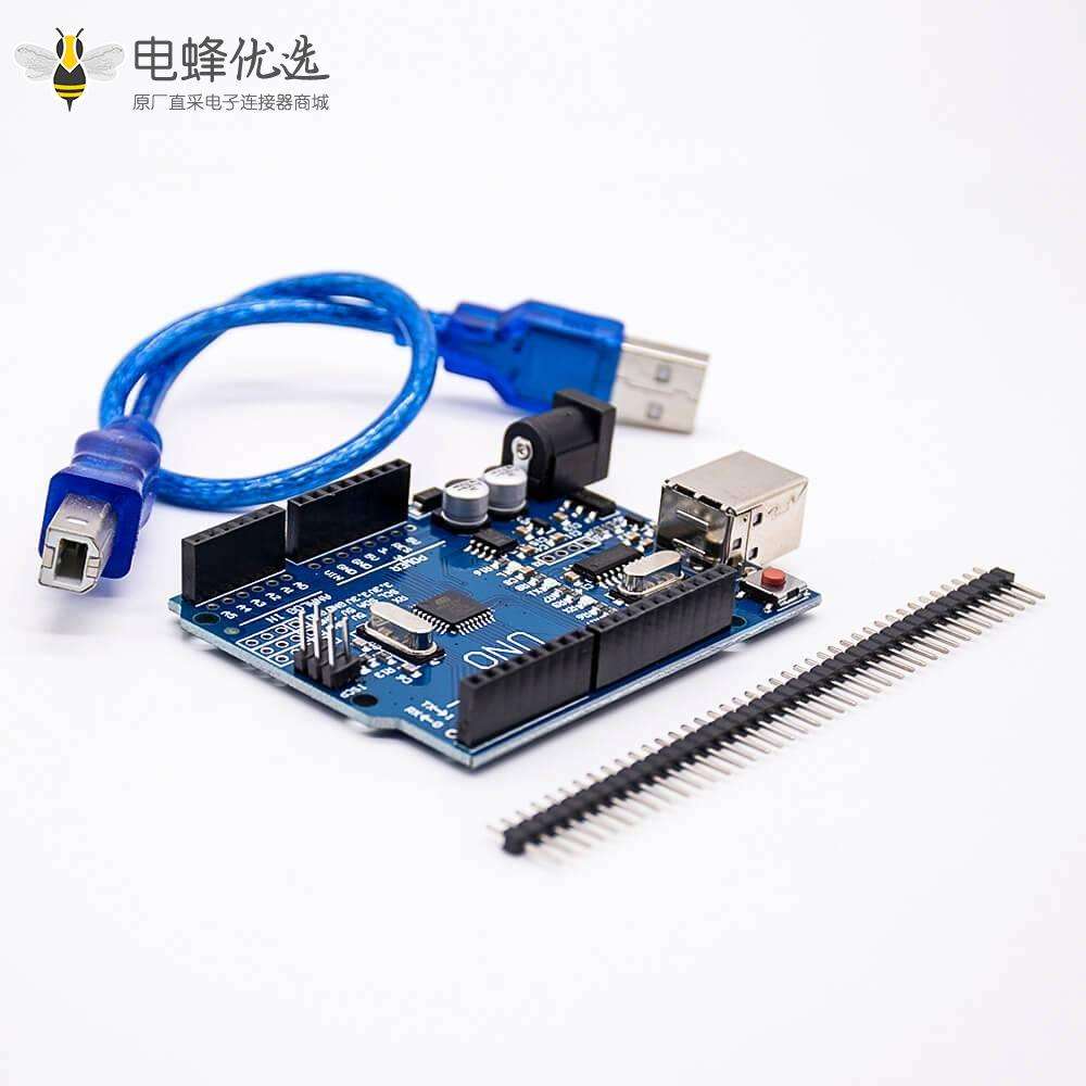 ArDuino UNO R3开发板带USB线PCB安装行家改进版本