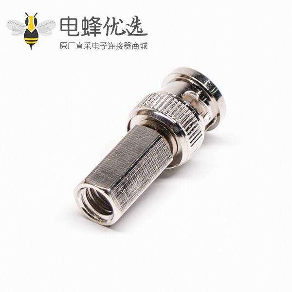 BNC公头同轴连接器器插头螺母紧锁接线