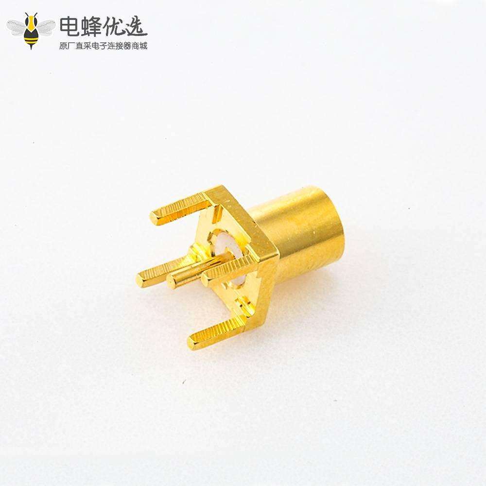 MCX射频母头焊接母直式插孔铜镀金50Ω