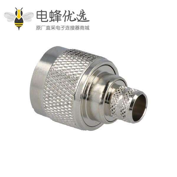 N公头直式50Ω压接连接器,用于连接电缆