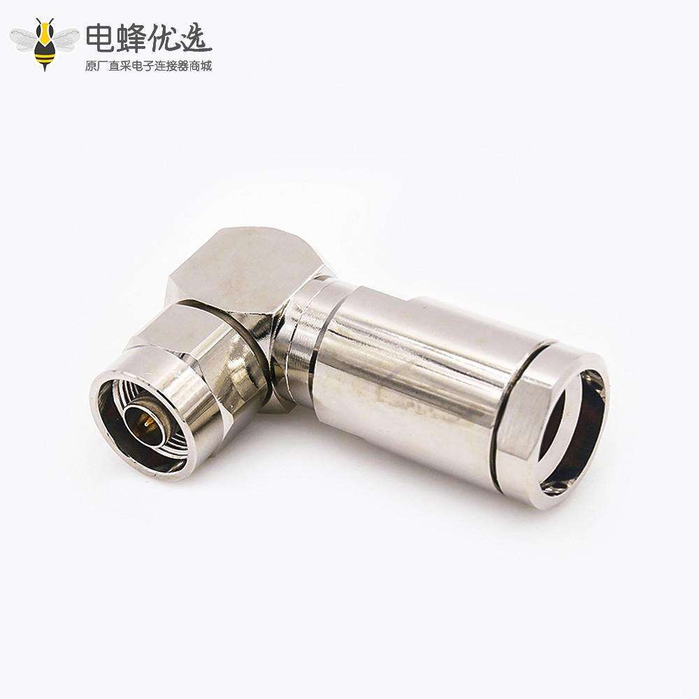 N型连接器直角公头螺母锁紧1/2“普通电缆