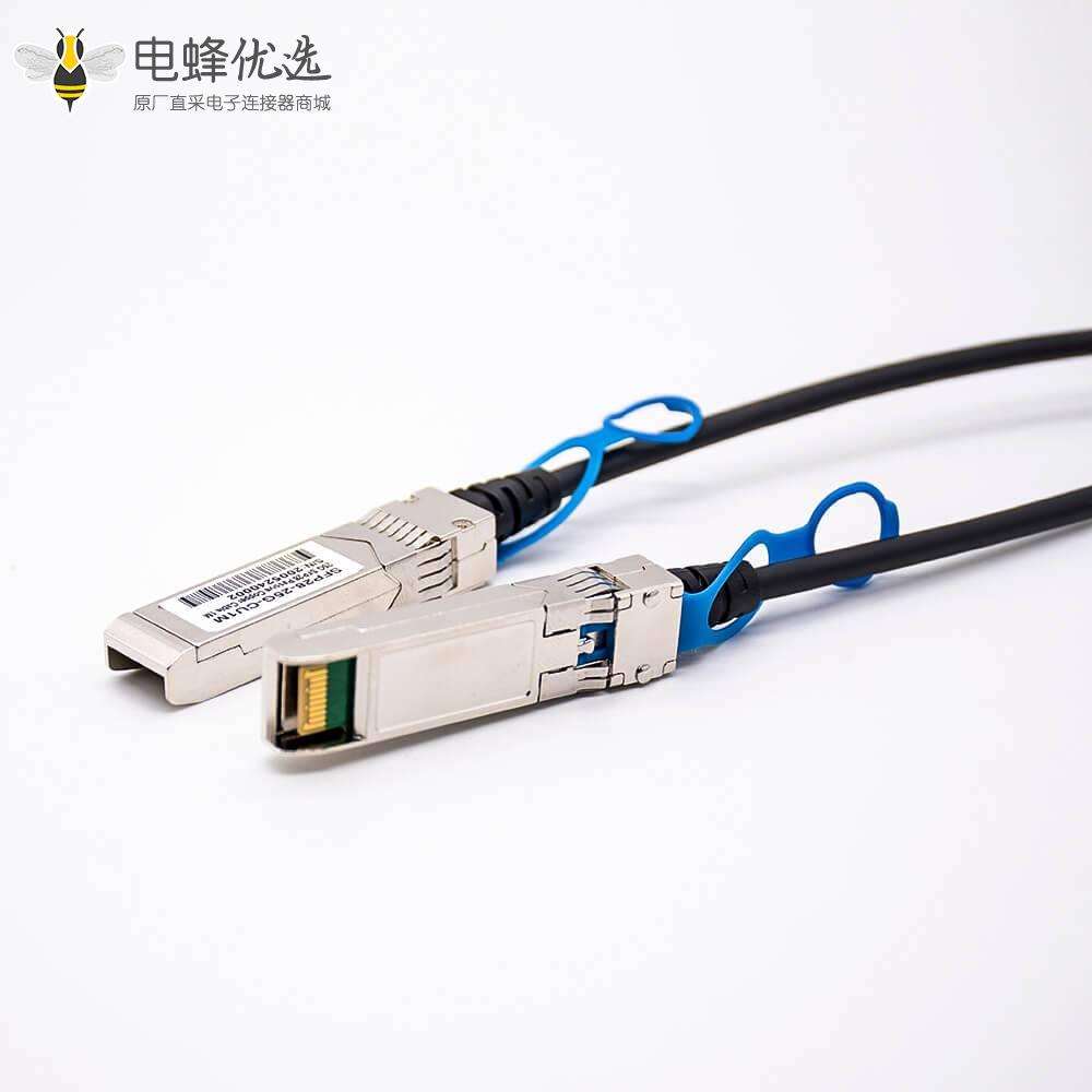 高速线缆连接器组件DAC无源铜缆1M SFP28转SFP28传输速率25Gbps