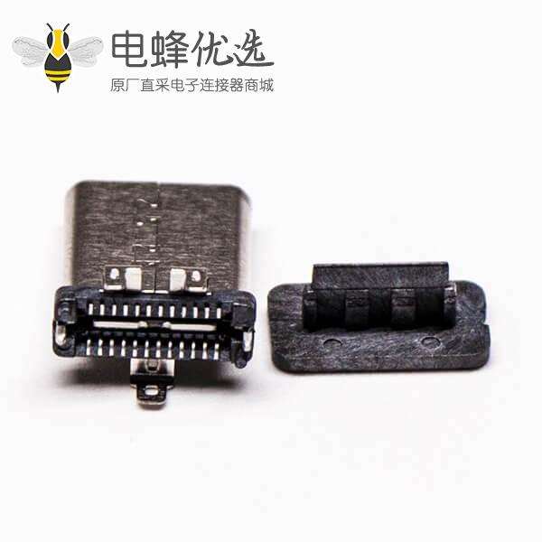 Type C USB直立式180度母头贴板式接PCB板