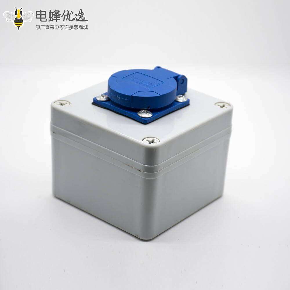 防水插座电源箱ABS塑料外壳1位插座螺丝固定电源插座盒