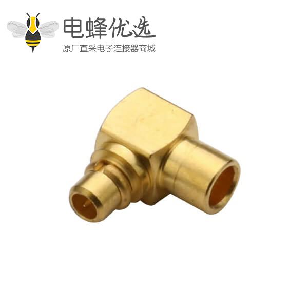 有线电视同轴线缆UT085 mmcx连接器弯式焊接公头