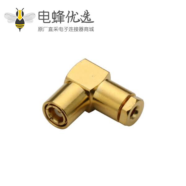 有线电视接头螺母锁紧弯式公头线缆RG316smb连接器