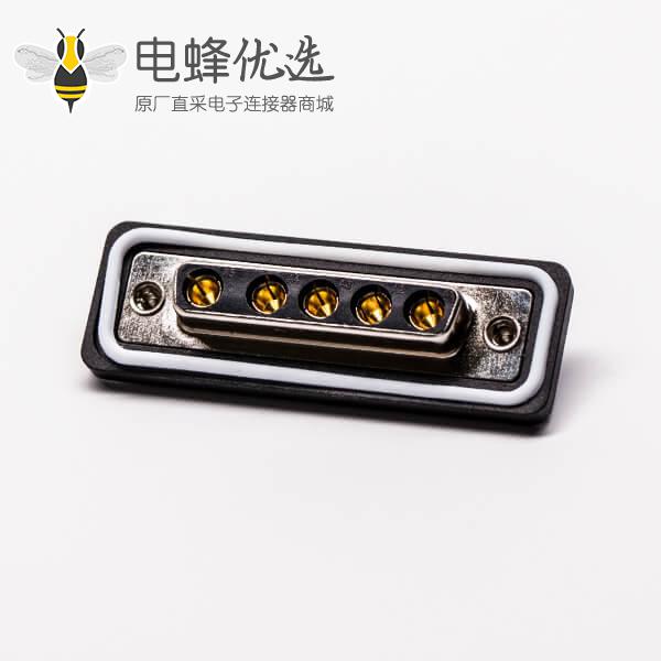 d sub焊线式连接器5w5母头直式接线焊接