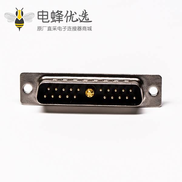 d sub焊接式21w1公头直式光孔铆合接线防火连接器