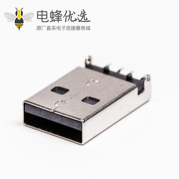 usb2.0沉板封装公头弯式SMT沉板两脚接板