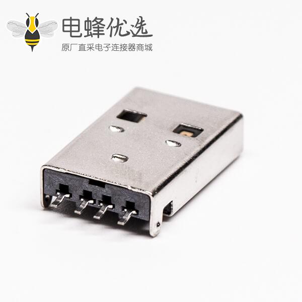 usb2.0沉板封装公头弯式SMT沉板两脚接板