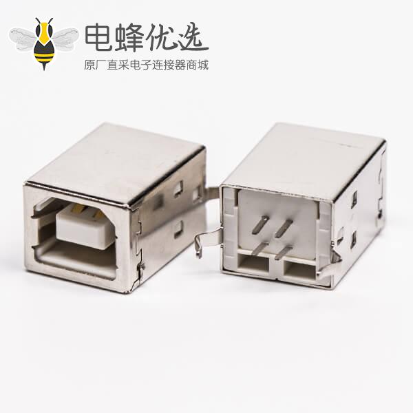 usb type b接口母头直式DIP插PCB板