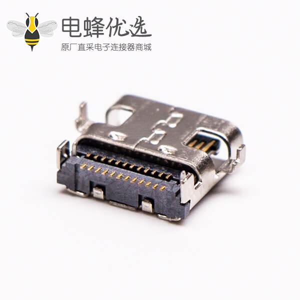 usb type c连接器母头弯式SMT接PCB板