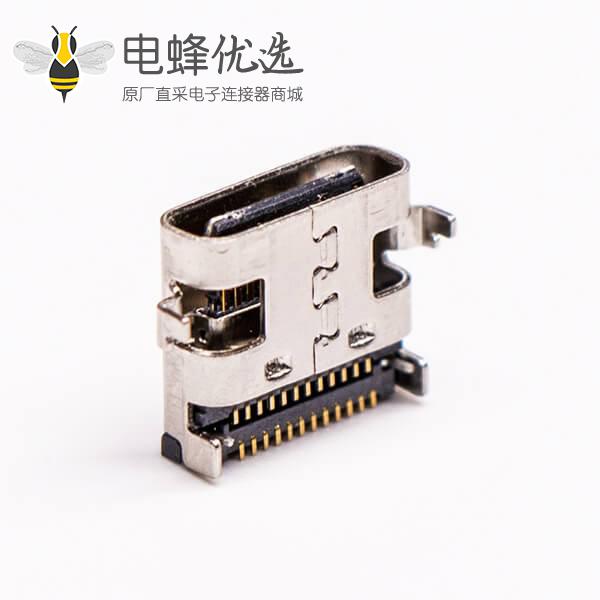 usb type c连接器母头弯式SMT接PCB板