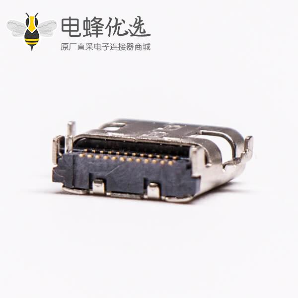 usb type c连接器母头弯式SMT接PCB板