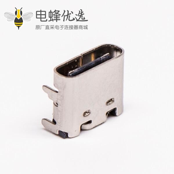 type c 连接器usb3.0母头弯式单排SMT接板