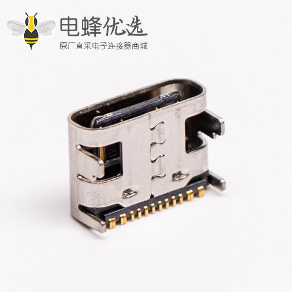 type-c母座usb3.0弯式SMT贴板接PCB