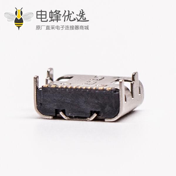 type-c母座usb3.0弯式SMT贴板接PCB