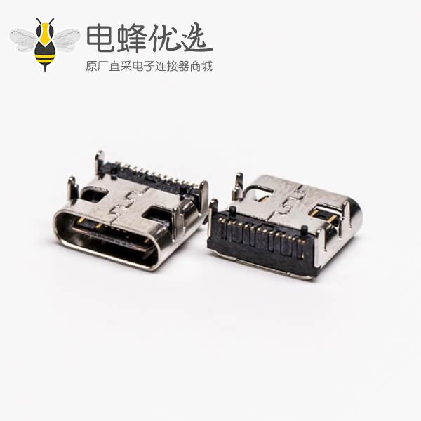 type c 贴板插板母头弯式USB3.0接PCB板