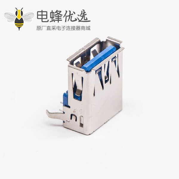 usb3.0 type a连接器母座弯式插板弯脚接板