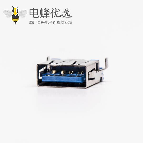 usb3.0母头沉板贴板弯头SMT两脚插板