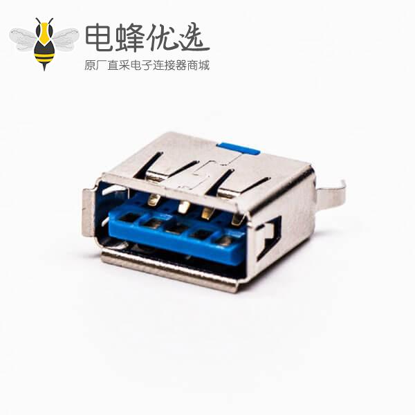 usb3.0 a母头短体type a 180°直式dip插板