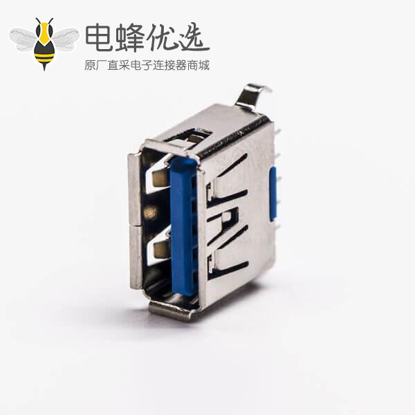 usb3.0 a母头短体type a 180°直式dip插板