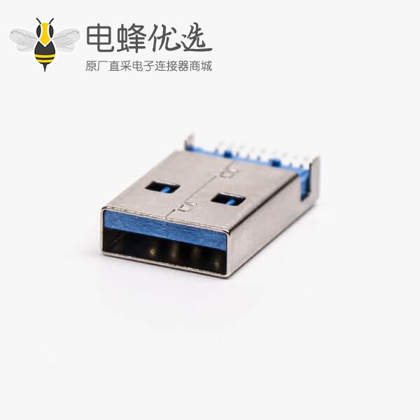 usb3.0公头type a直式SMT沉板式接PCB板