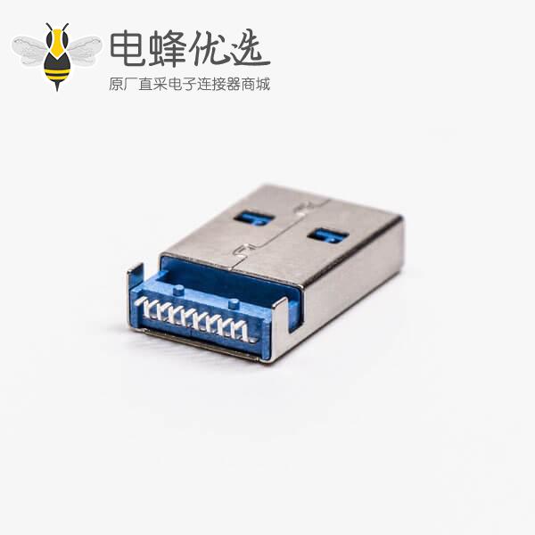 usb3.0公头type a直式SMT沉板式接PCB板