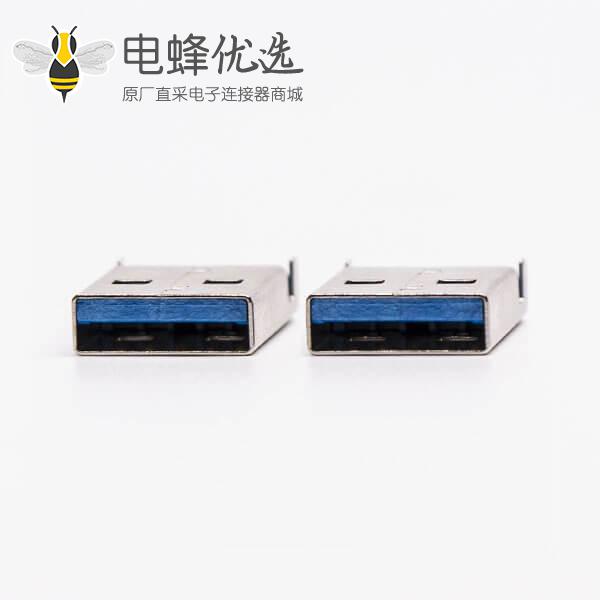 usb3.0公头type a直式SMT沉板式接PCB板