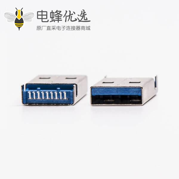 usb3.0公头type a直式SMT沉板式接PCB板