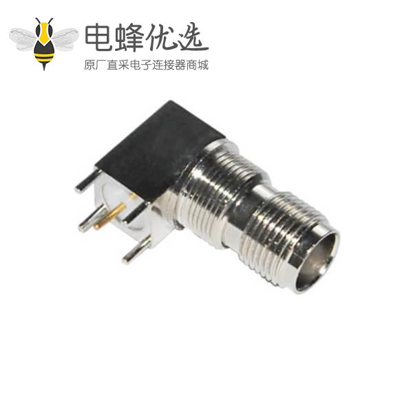 tnc弯式穿墙式方头5引脚PCB板端母头连接器